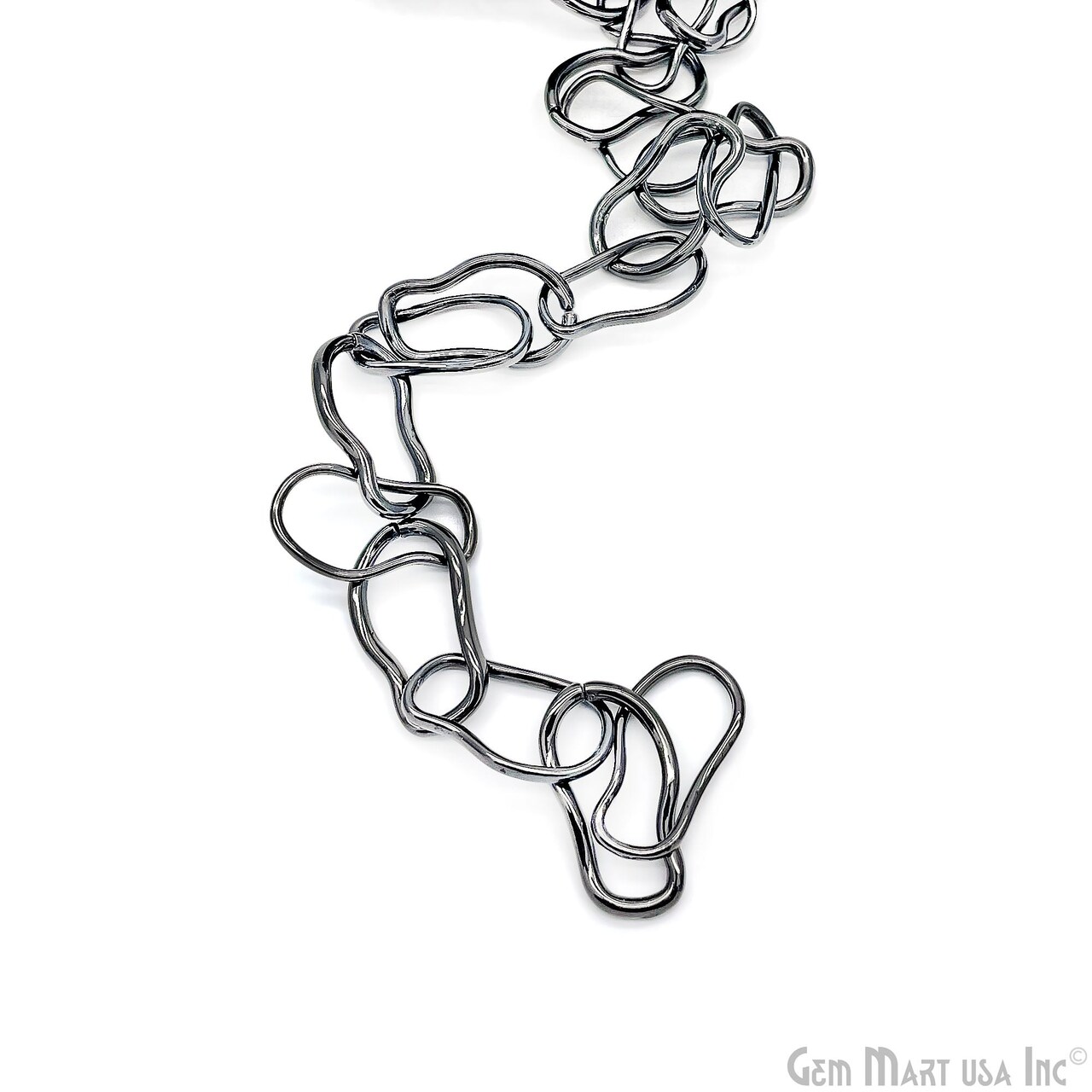 Black Finding Chain, Black Plated Jewelry Making Chain, DIY Necklace Chain, Assorted Styles, 1 foot, GemMartUSA (BPCH)